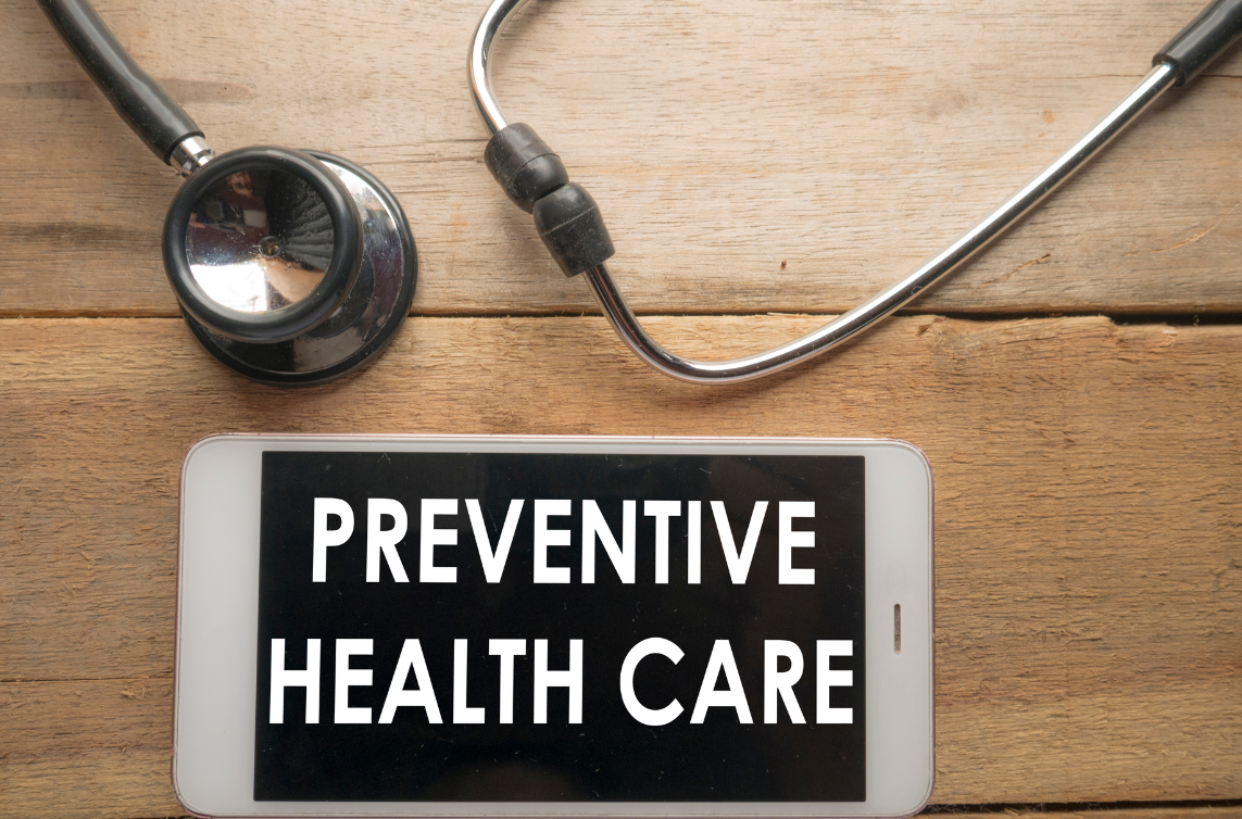 sign with words Preventive Health Care